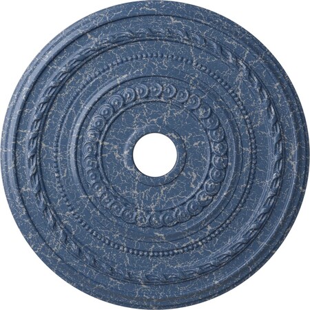Ekena Millwork Cole Ceiling Medallion (Canopies up to 9 1/8"), 25 3/8"OD x 3 3/8"ID x 1 3/8"P, Americana Crackle CM25COAMC